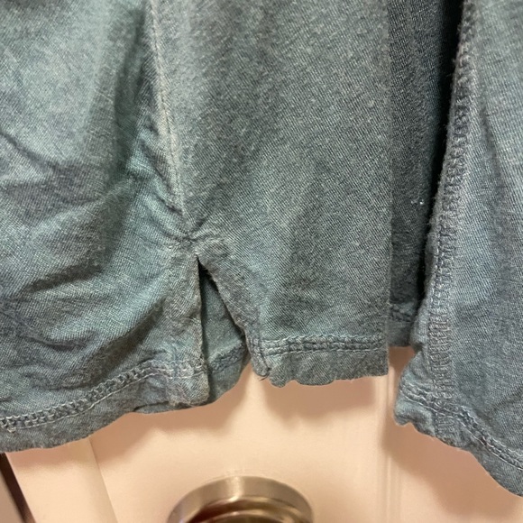 Baba oversized teal cotton top in boho style. - Picture 8 of 9